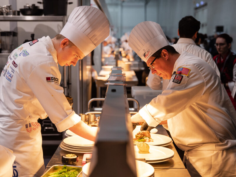 A team of chefs working during the ''Culinary Olympics''.