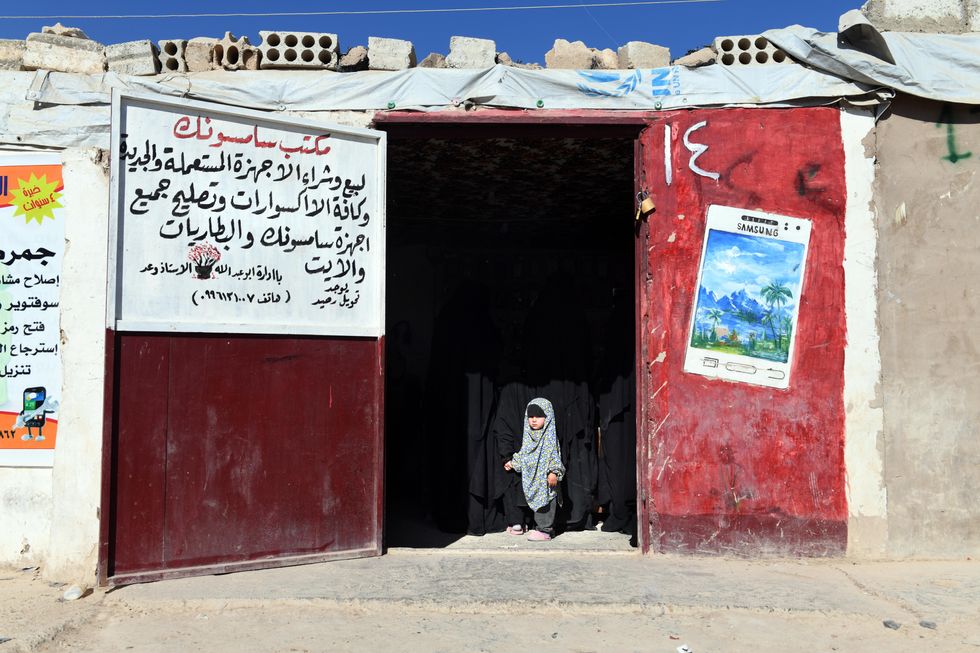 A child at the al-Hol camp for ISIS-affiliated families in eastern Syria.