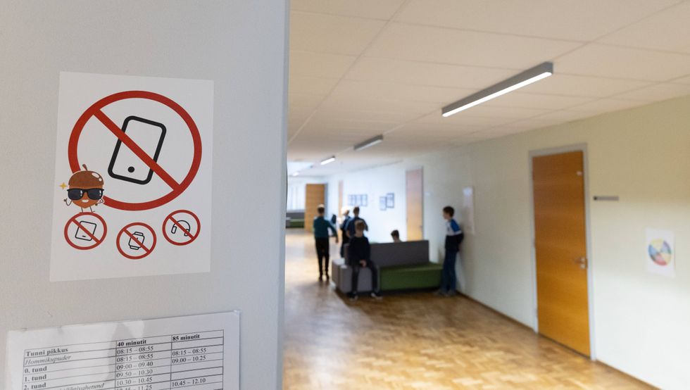 A smartphone-free environment in a school in Tartu, Estonia.