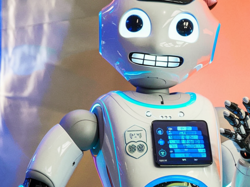 AI-generated image of a grimacing robot
