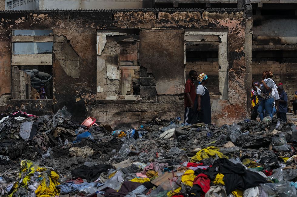 Blaze destroys Accra’s massive secondhand market