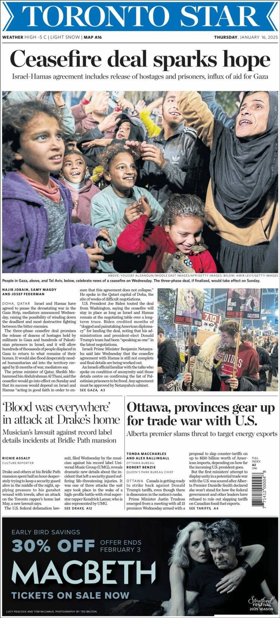 CANADA — Toronto Star