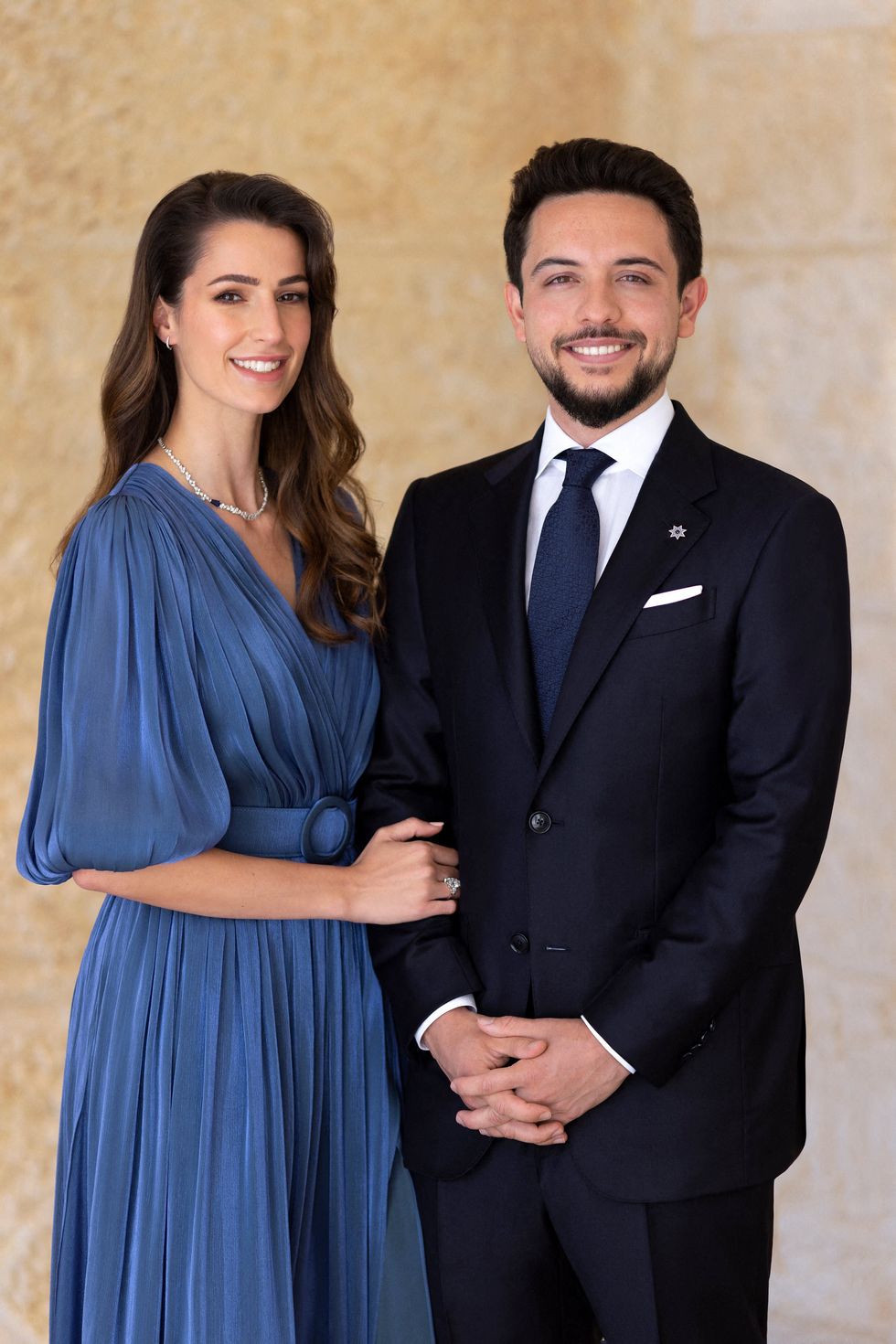 Crown Prince Hussein and Princess Rajwa of Jordan on August 16, 2022.