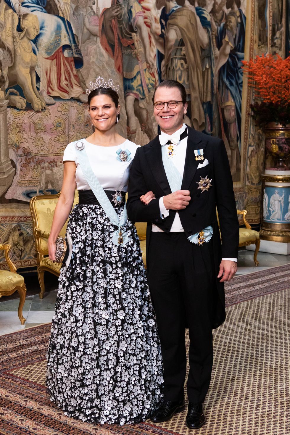 Crown Princess Victoria and Prince Daniel of Sweden on December 11, 2023.
