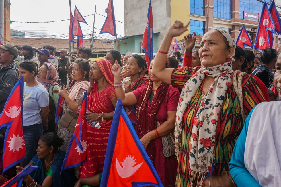 ​A group advocating for the reinstatement of Nepal's monarchy