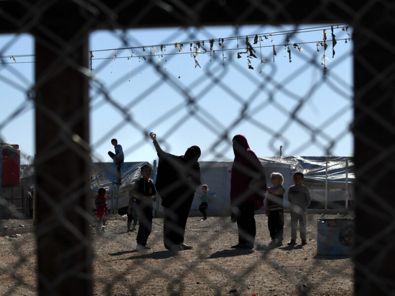 ​Women and children are seen at the al-Hol camp for ISIS-affiliated families in eastern Syria.