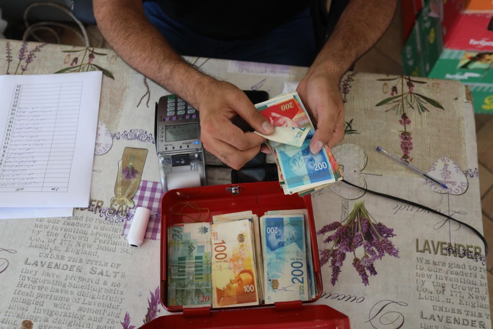 Man counting cash