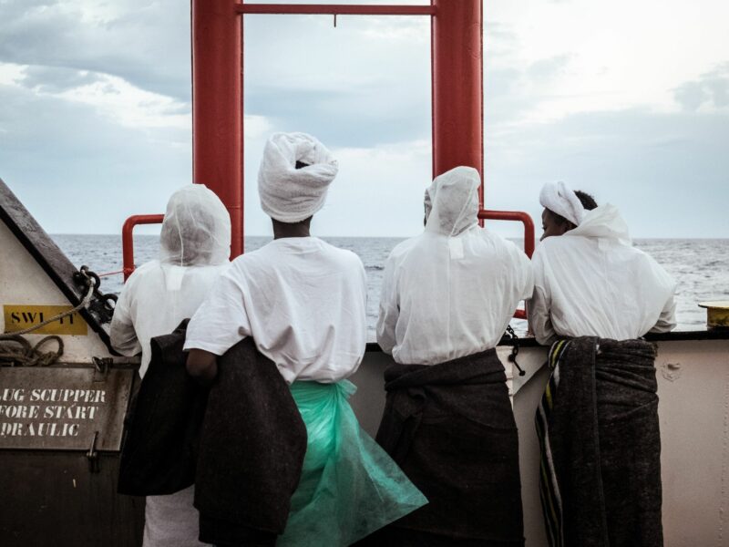 On board a migrants rescue vessel in the Mediterranean