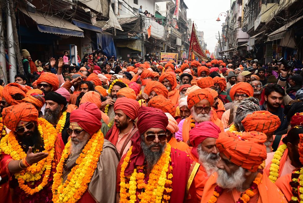 Peshwai Procession,marking the beginning of preparations for Maha Kumbh Mela