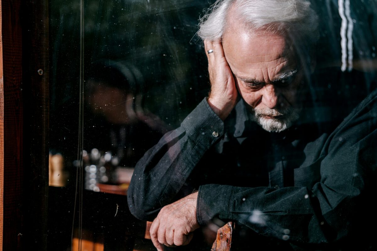 Old man alone.