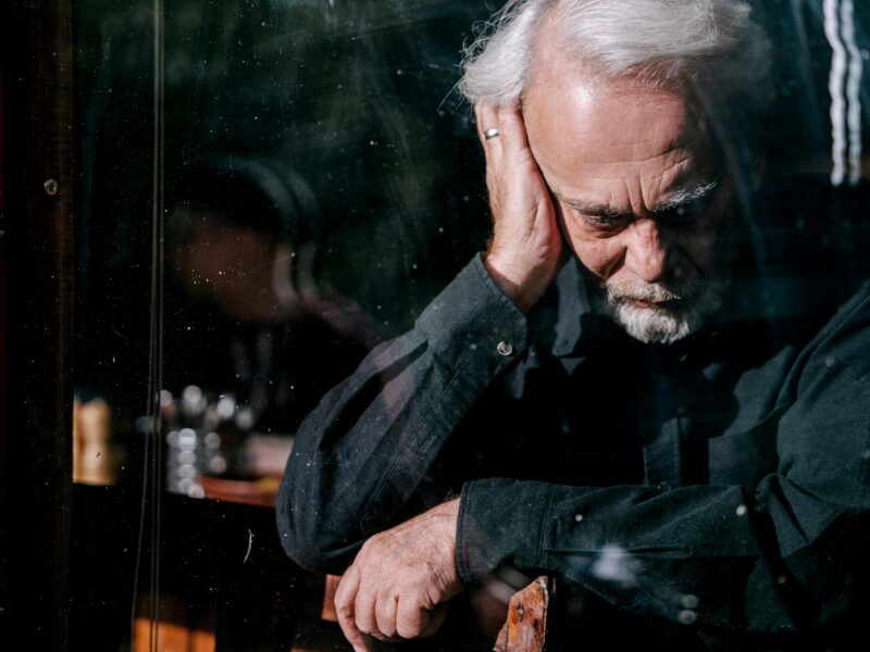 Old man alone.