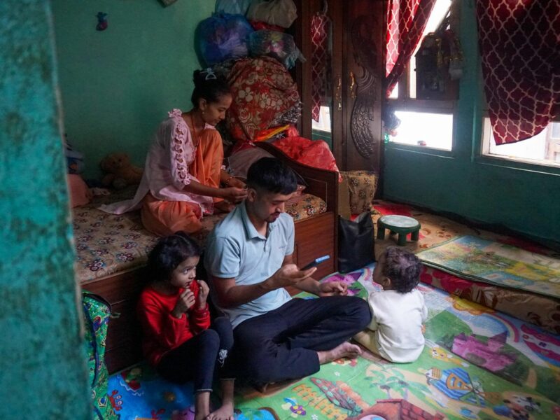 Photo of a family in Nepal
