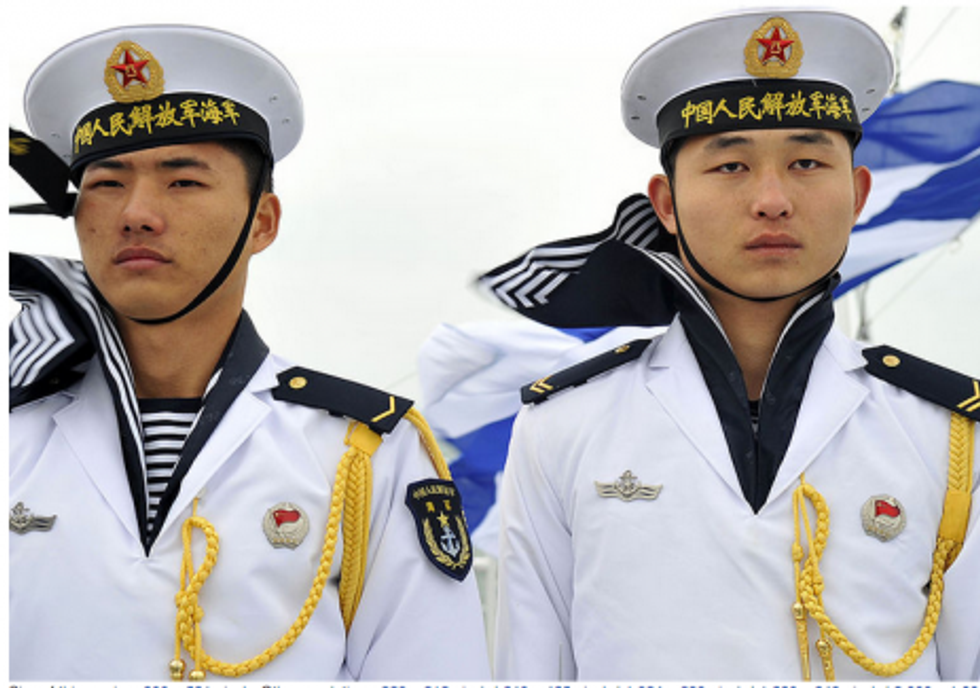 photo of Chinese navy sailors
