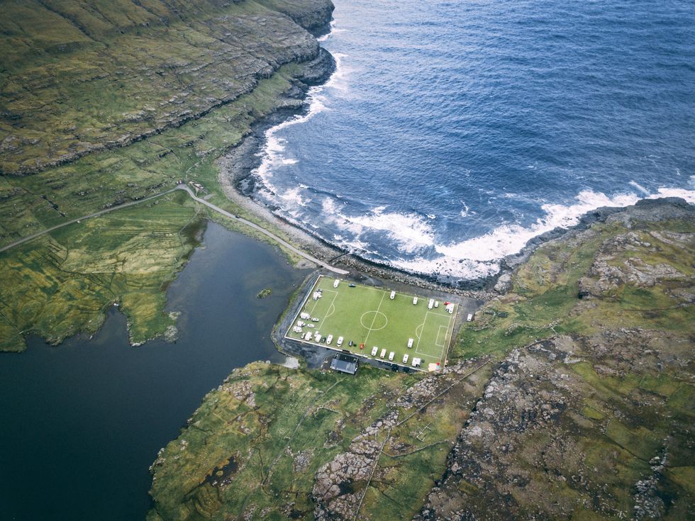 Photo of Eiði Stadium in the Faroe Islands
