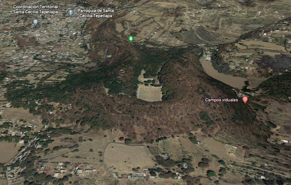 photo of El "Teoca", the field of the gods in Mexico, source: Google Earth