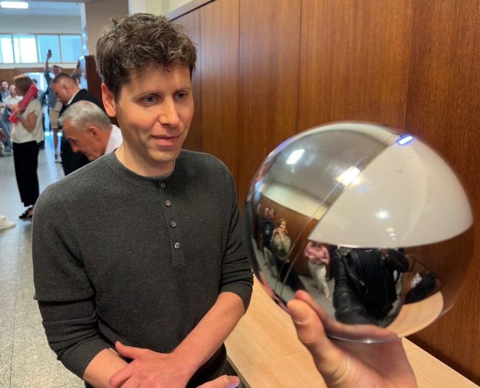 photo of Sam Altman and the Orb
