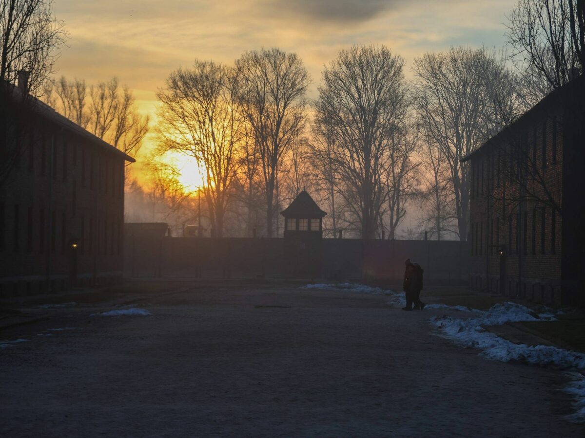 Photo of the sun rising over Auschwitz on Jan. 27