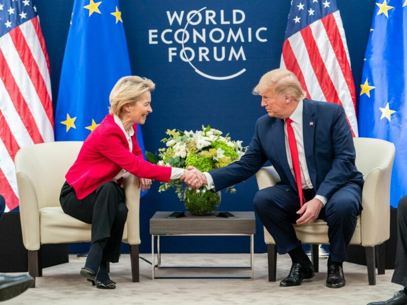 President DONALD TRUMP meets with the President of the European Commission URSULA VON DER LEYEN during the 50th Annual World Economic Forum meeting