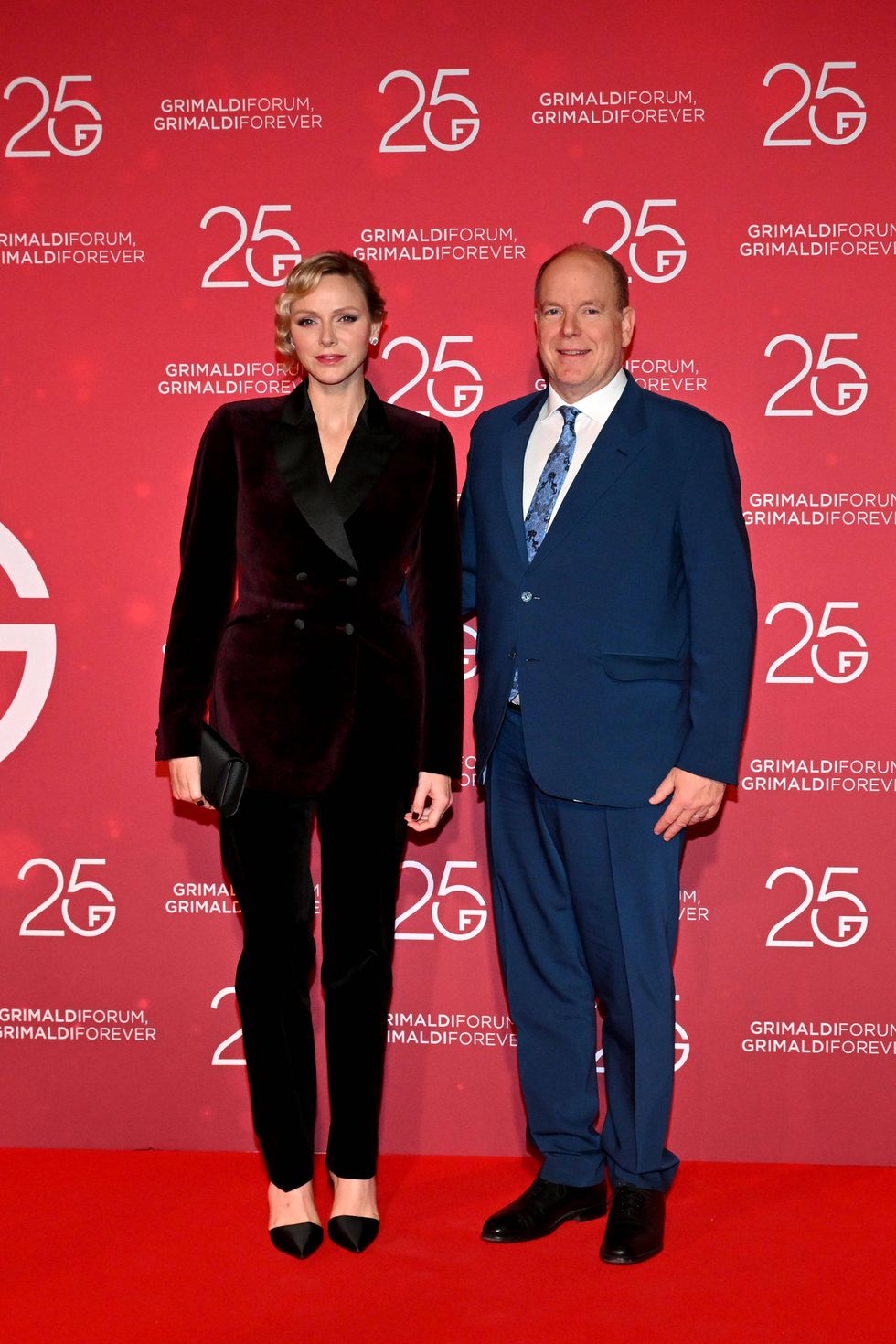 Prince Albert II of Monaco and Princess Charlene on January 16, 2025.