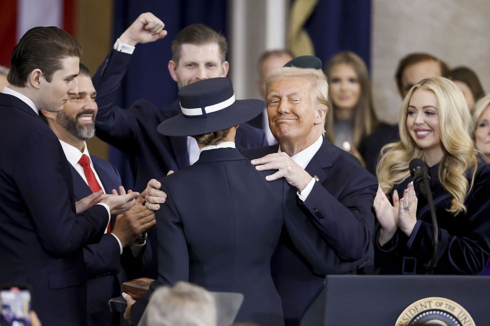 Triumphant Trump at inauguration 