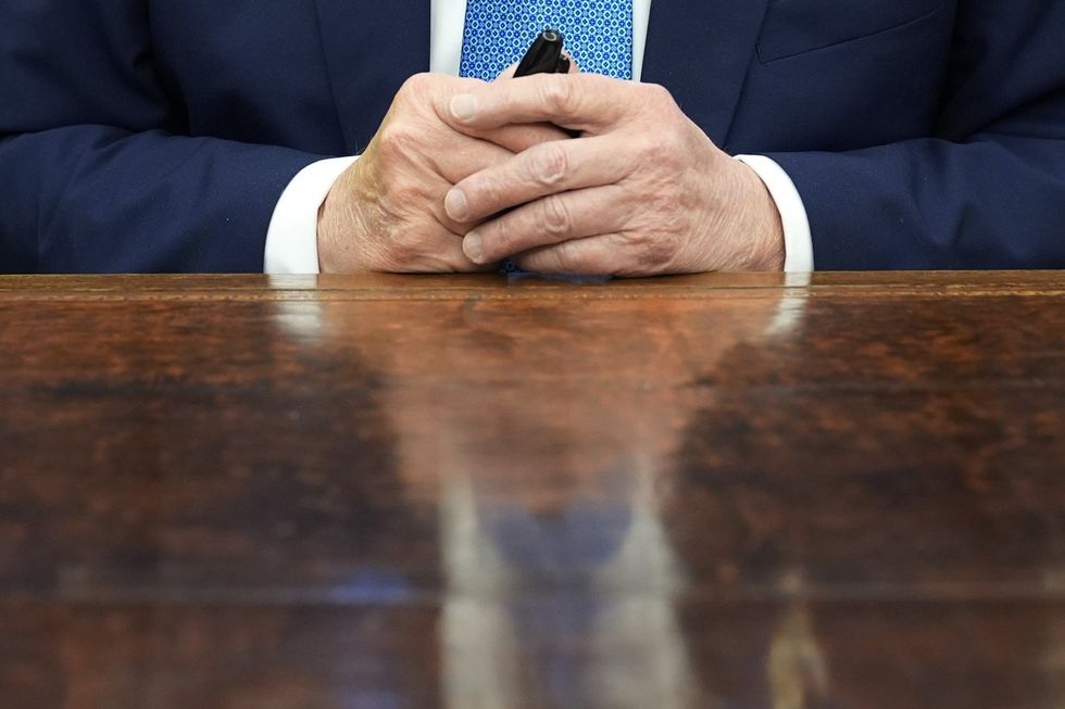 Trump's hand
