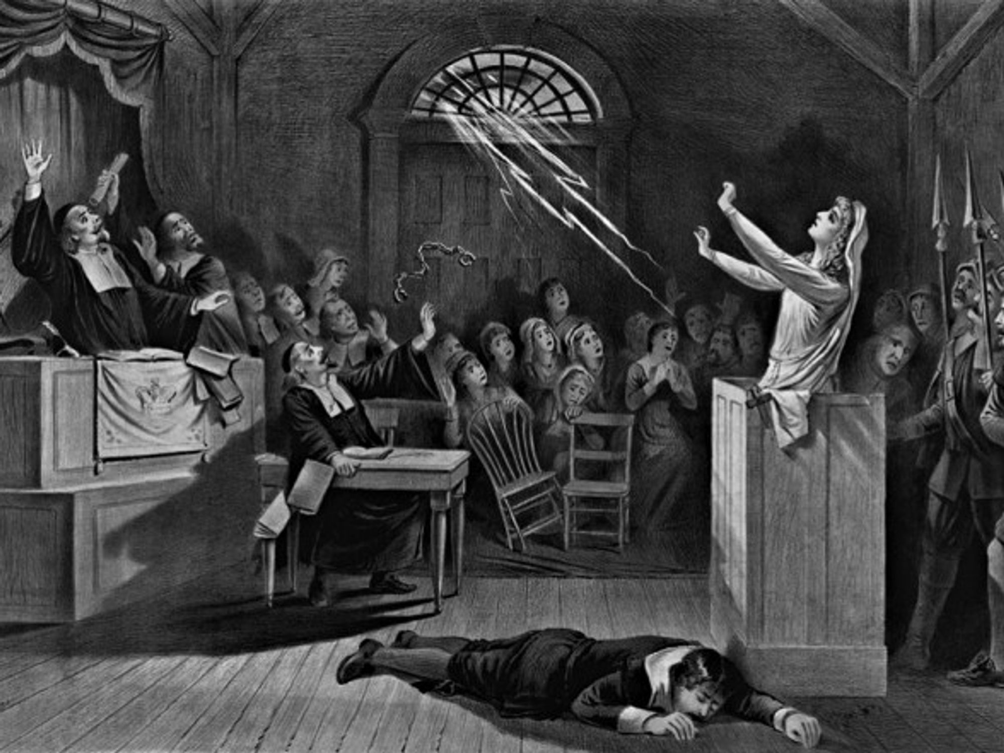 1892 depiction of the Salem witch trials
