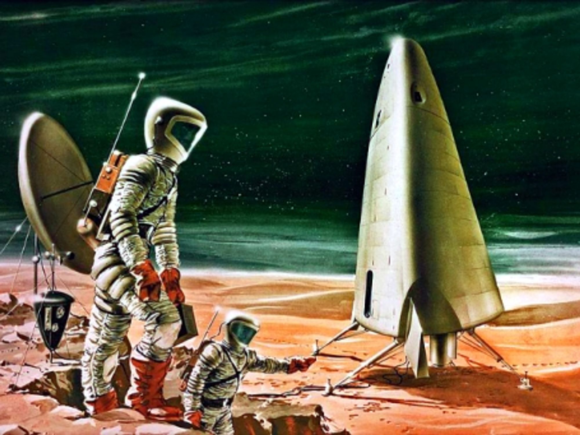 1964 artist's impression of a manned Mars mission
