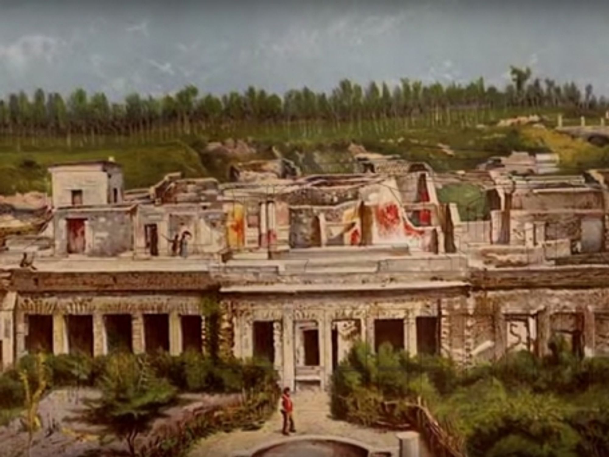 3D digital view of Pompeii