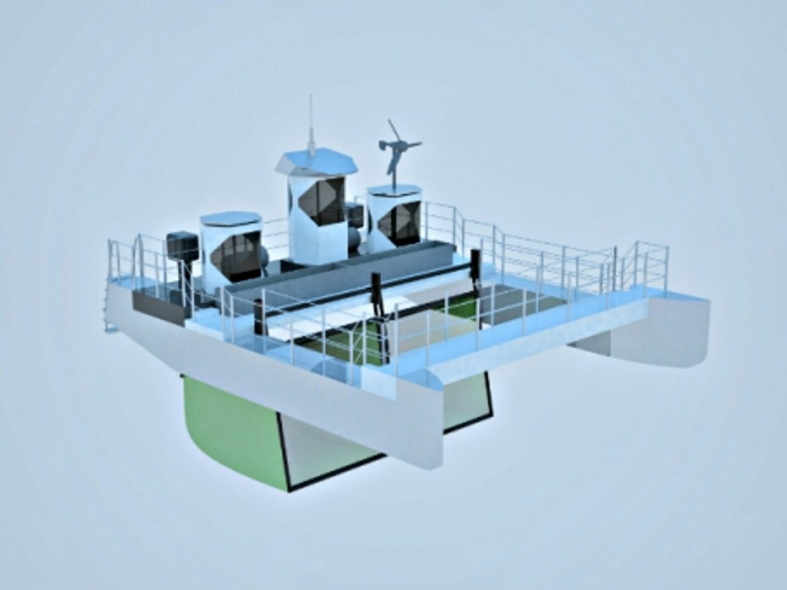3D rendering of the plastic-eating ship Seekuh