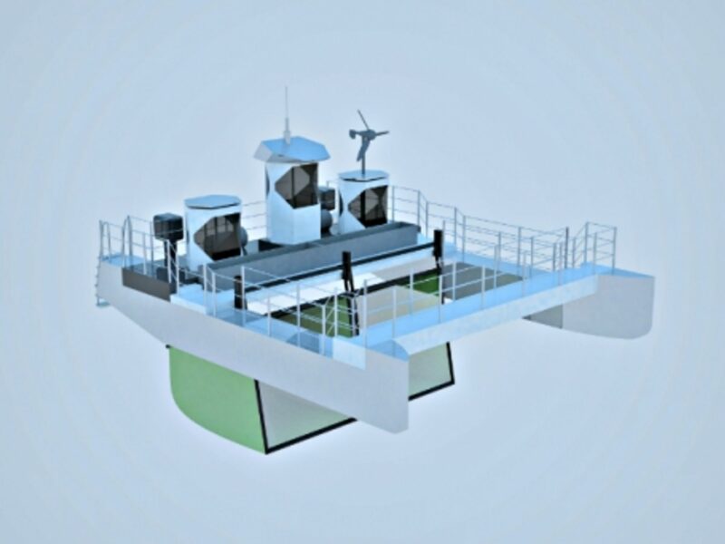 3D rendering of the plastic-eating ship Seekuh