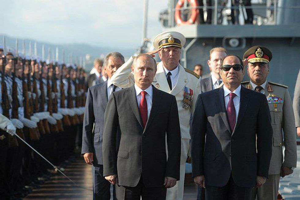 A 2014 file photo of Putin and al Sisi