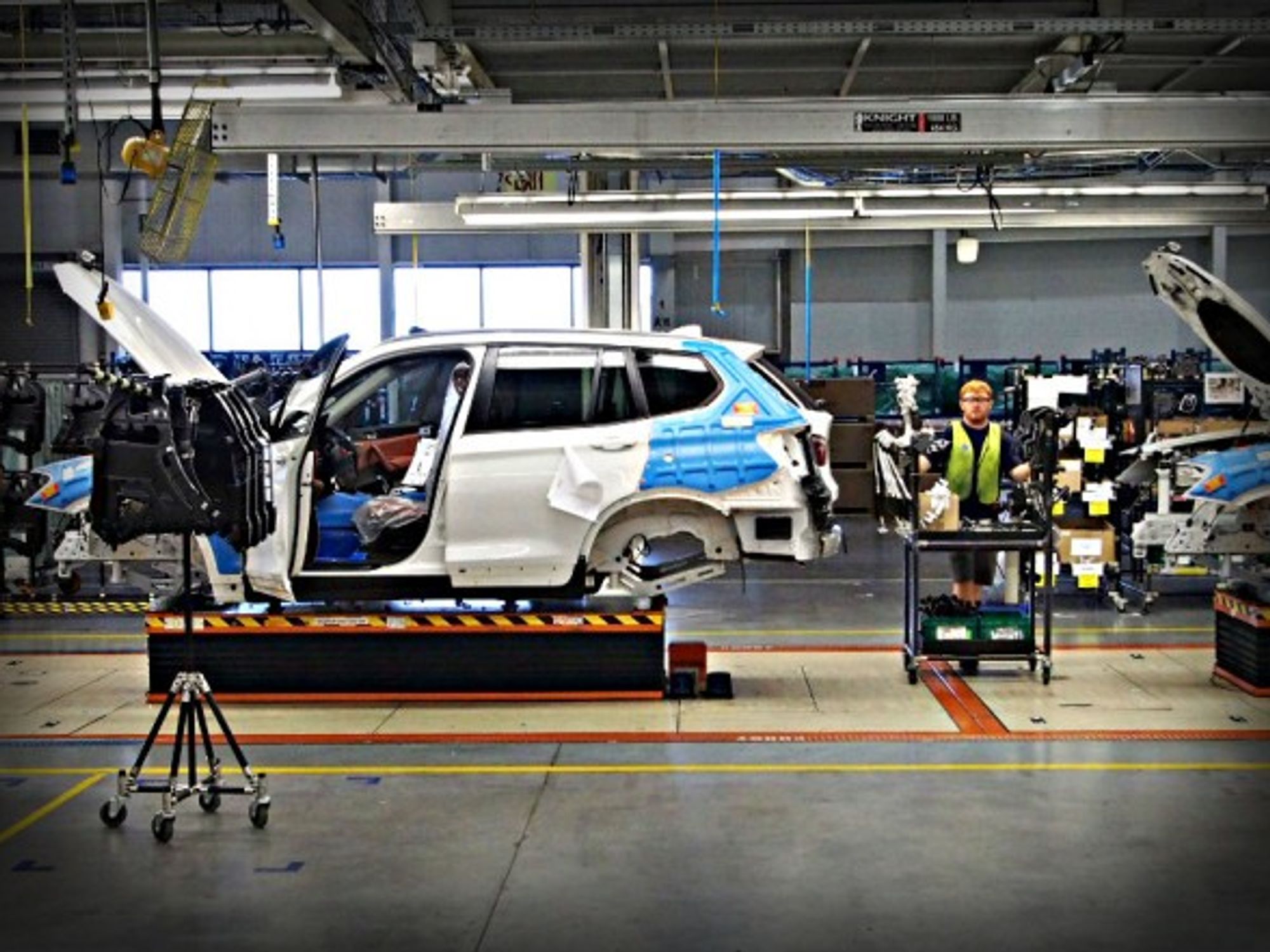 A BMW plant in Spartanburg, U.S.A.