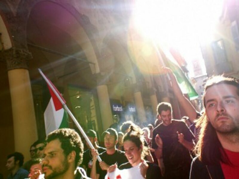A Bologna rally last year against Israeli's assault on pro-Palestinian flottila (Valerio Pirrera)