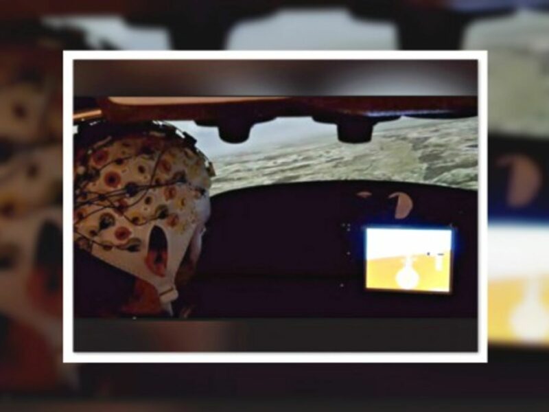 A brain-controlled flight test at the Technical University of Munich.