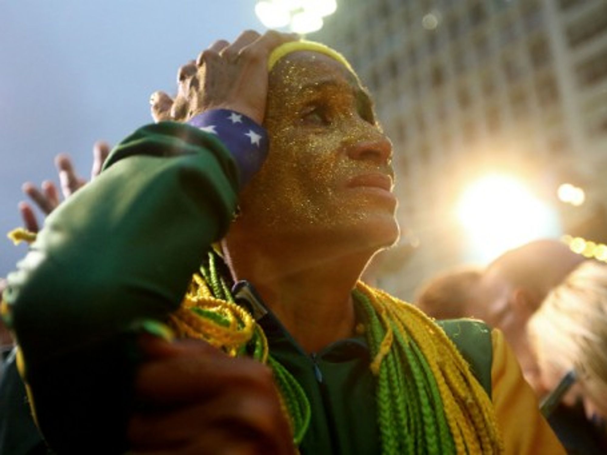 A Brazil fan watching the 7-1 defeat against Germany