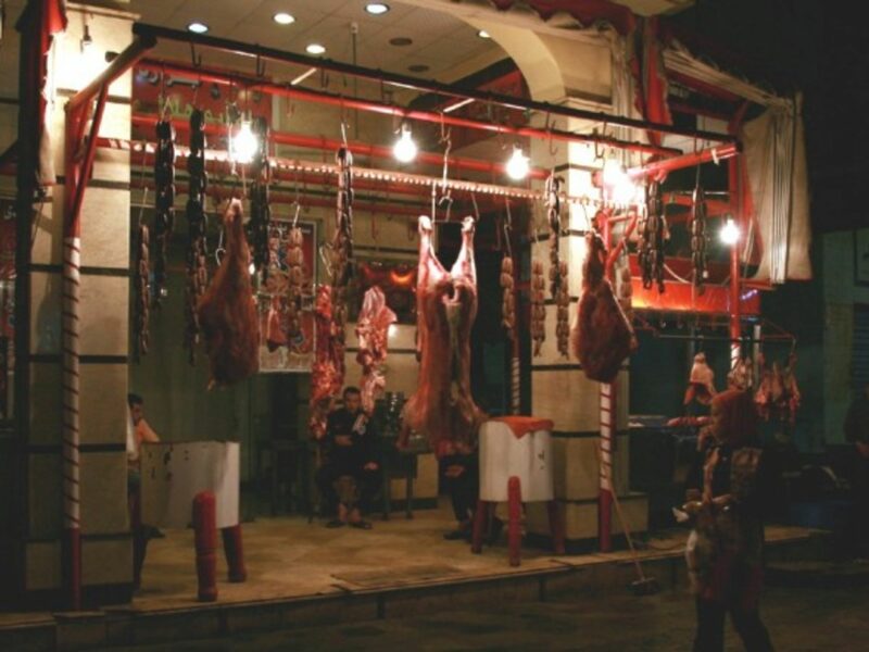 A butcher in Port Said, Egypt