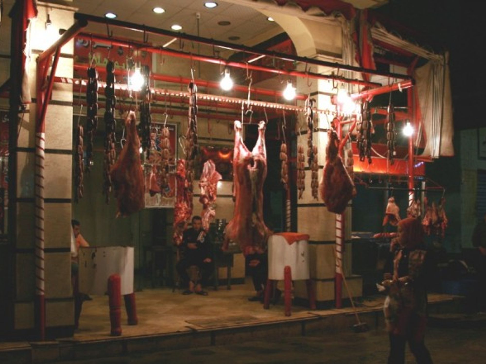 A butcher in Port Said, Egypt