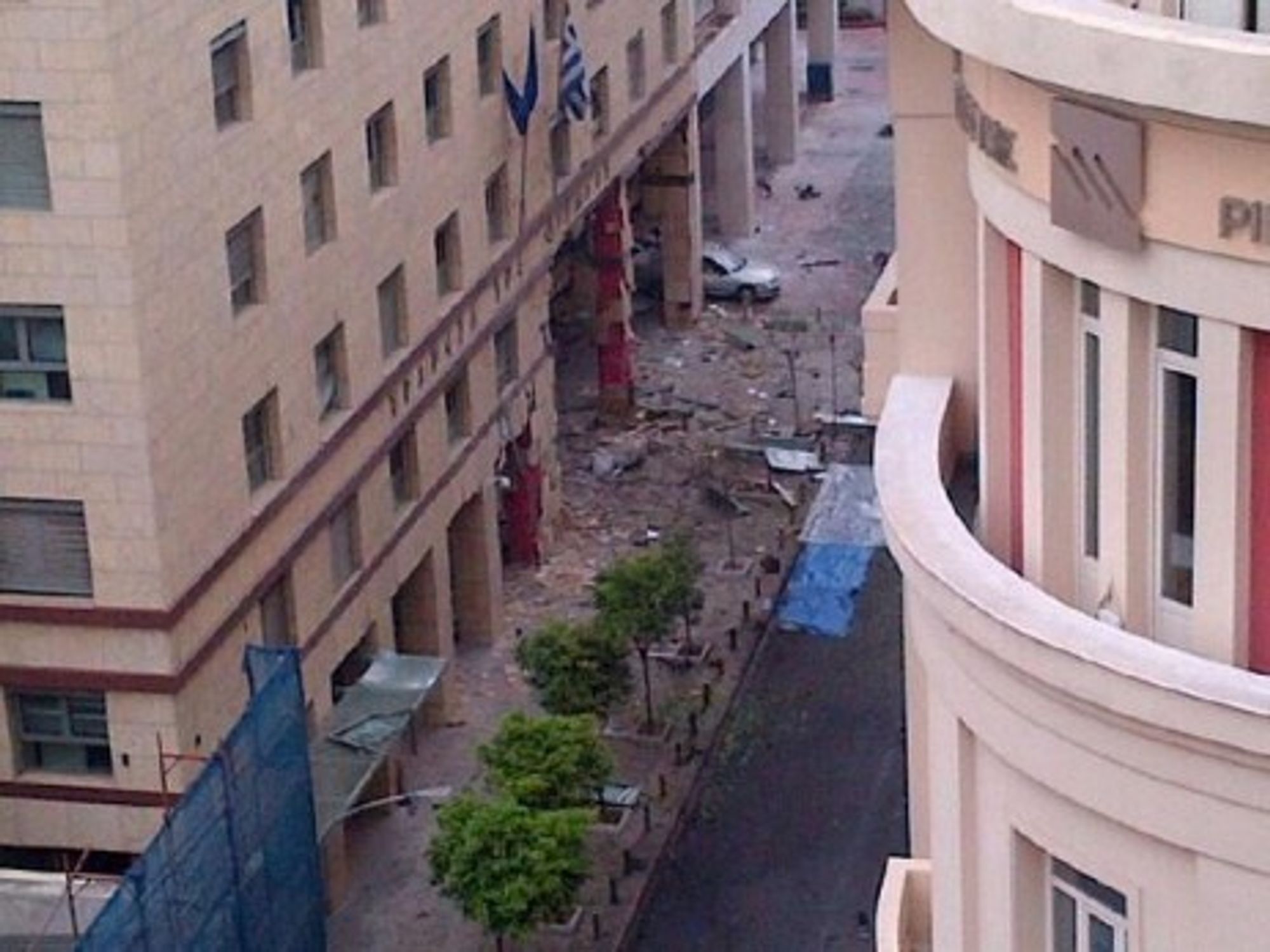 A car bomb exploded just outside the Greek Central Bank in Athens Thursday morning