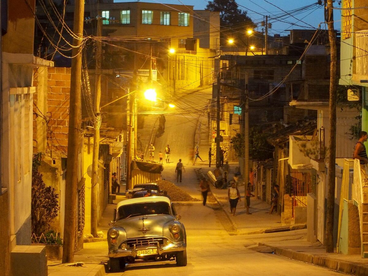 A car in a street of Santiago de Cuba.