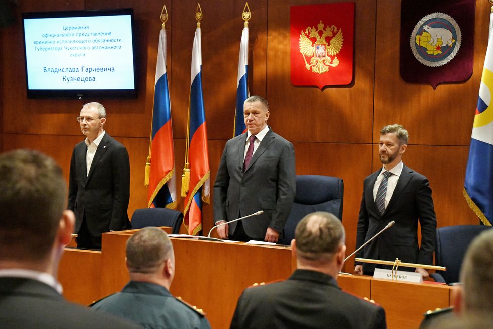 A ceremony introducing acting Governor Vladislav Kuznetsov to the government and parliament of the Chukotka Autonomous Area.