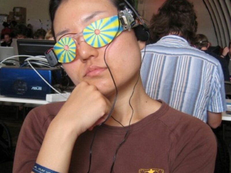 A Chaos Communication Camp participant in 2007