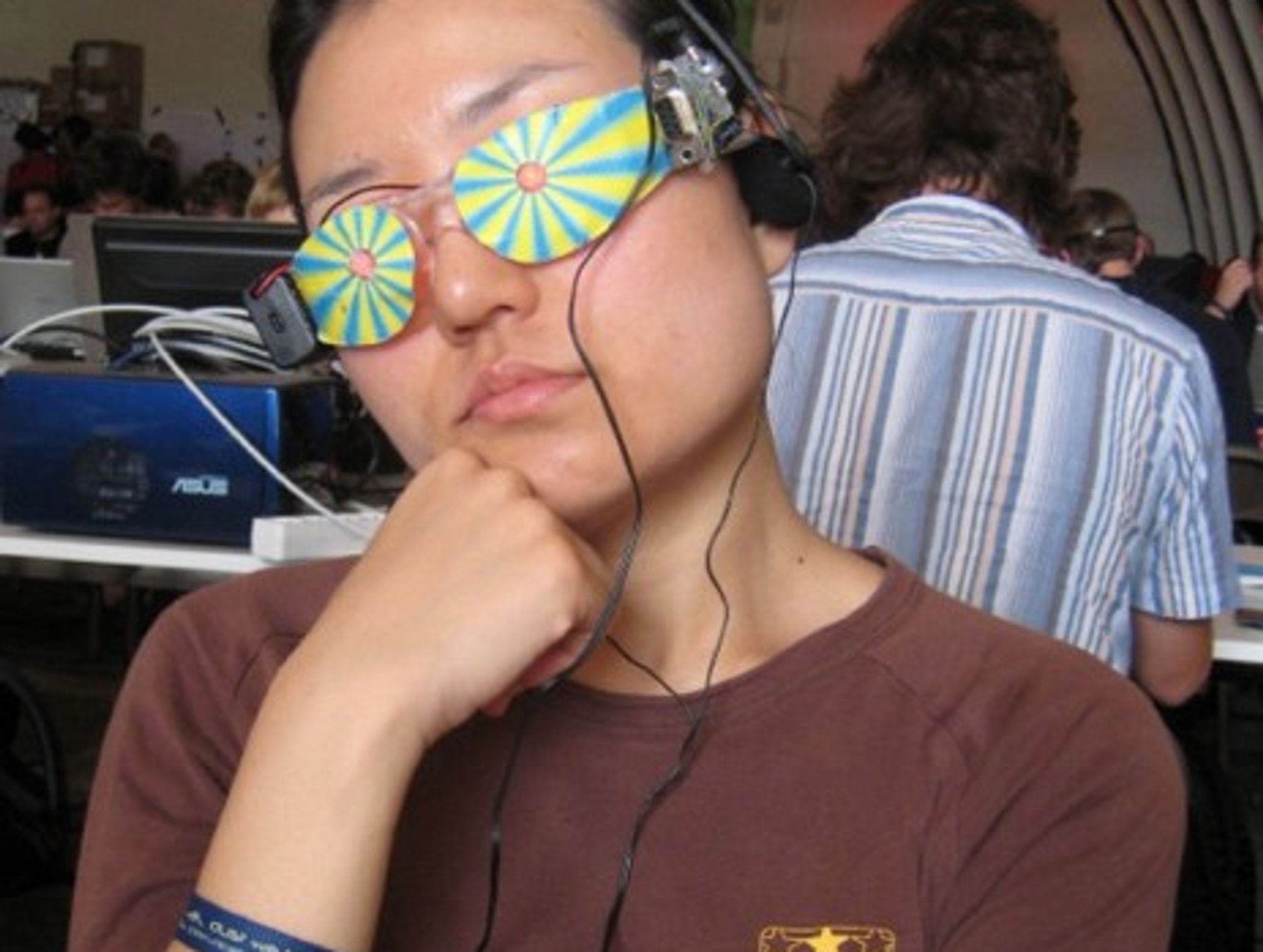 A Chaos Communication Camp participant in 2007