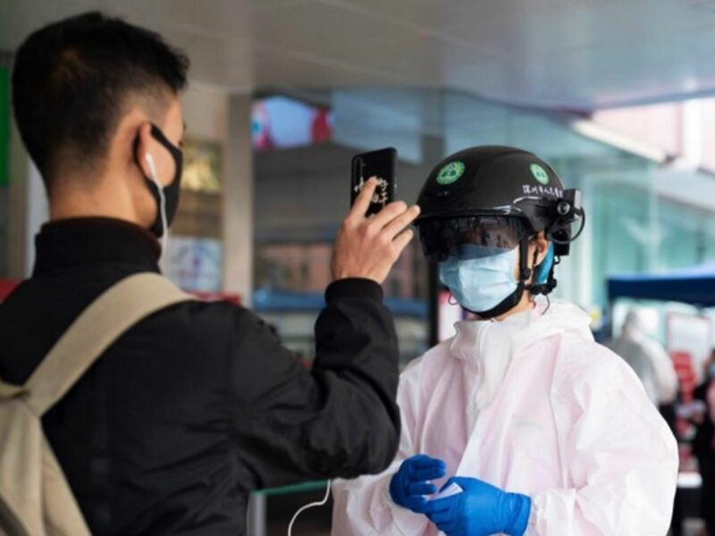 A Chinese company launched smart helmets at the end of April