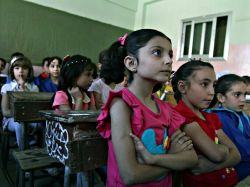 A classroom in Damascus, Syria