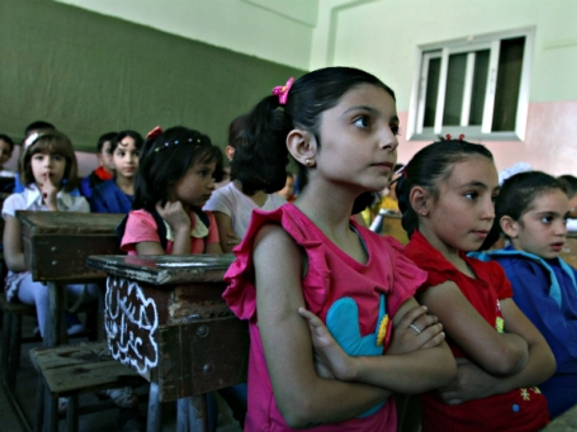 A classroom in Damascus, Syria