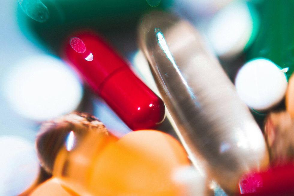 a close up camera shot of pharmaceutical medication