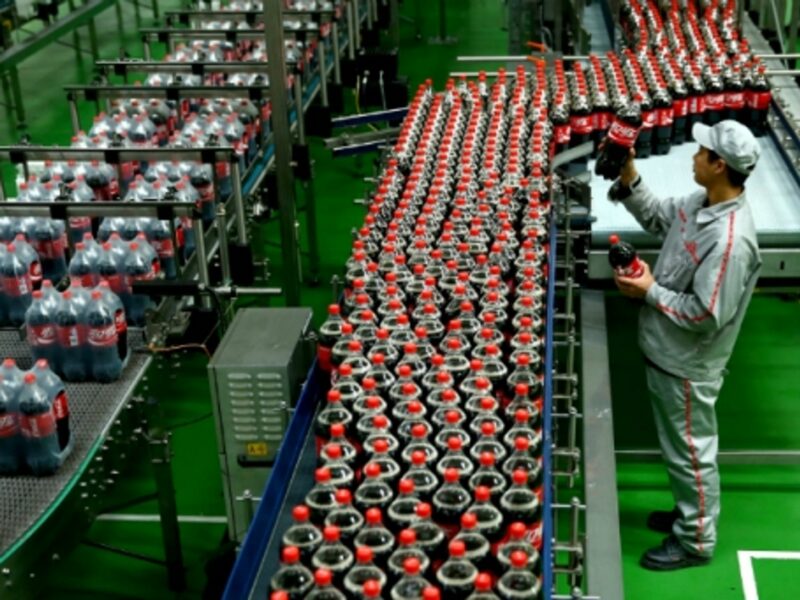 A Coca-Cola bottling plant in Shijiazhuang, northern China