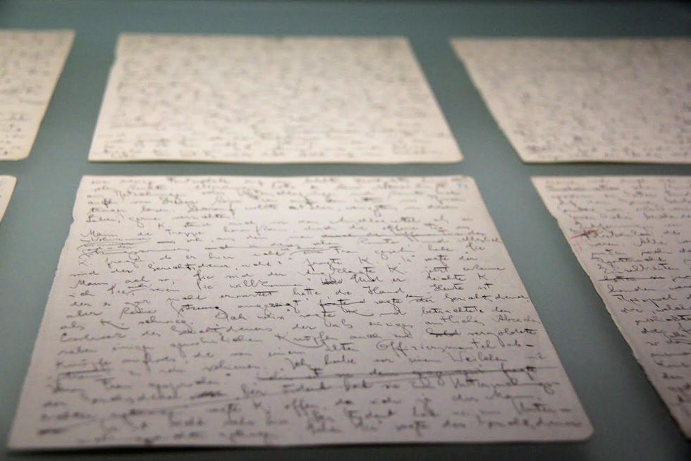 A complete manuscript of The Trial exhibited in Berlin