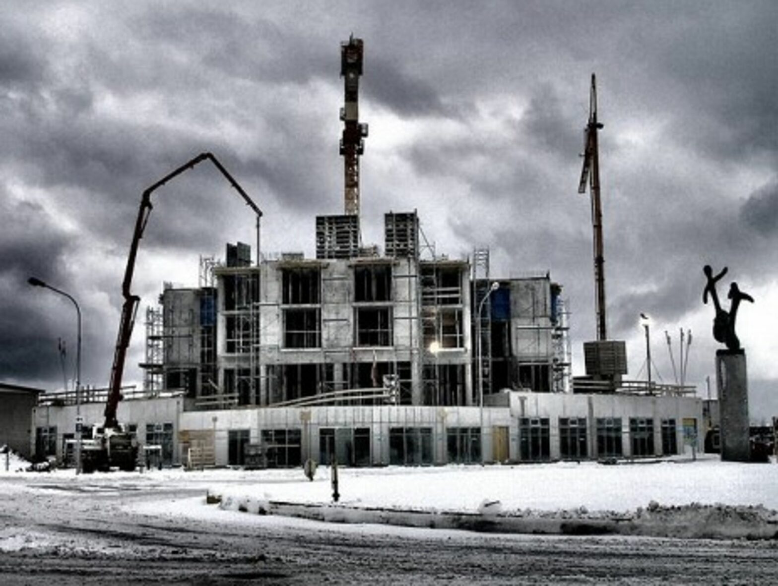 A construction site in Akranes, Iceland