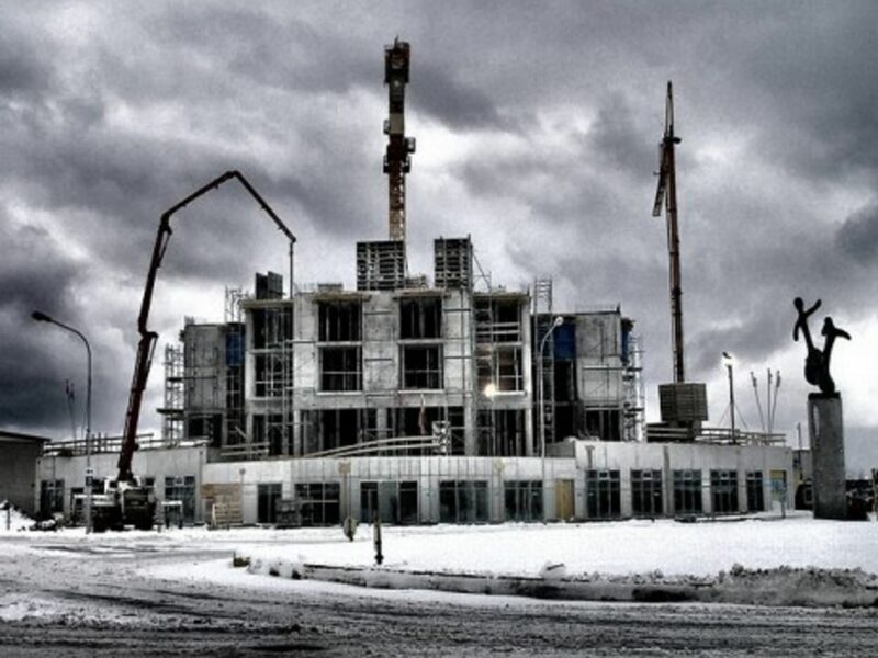 A construction site in Akranes, Iceland